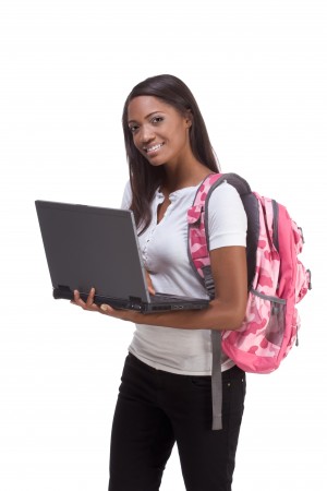 student with laptop