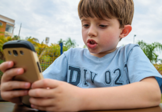boy with mobile phone