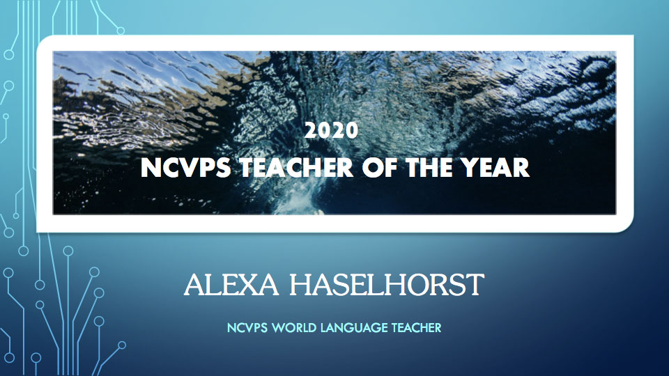 NC Virtual Teacher of the Year Alexa Haselhorst
