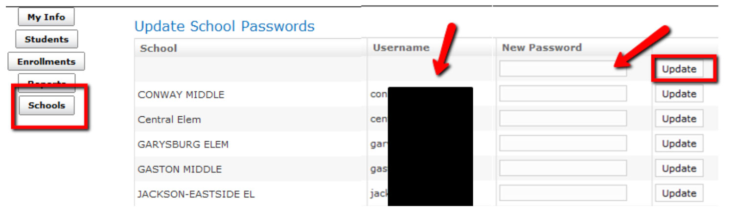 resetting school passwords