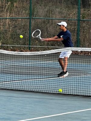 Aneel G on the tennis courts