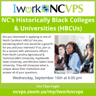 IworkNCVPS promotion with an image of several students at a desk