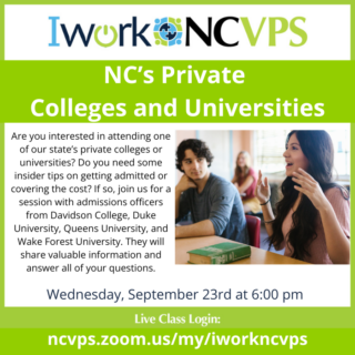 IworkNCVPS promotion with an image of two students at a desk